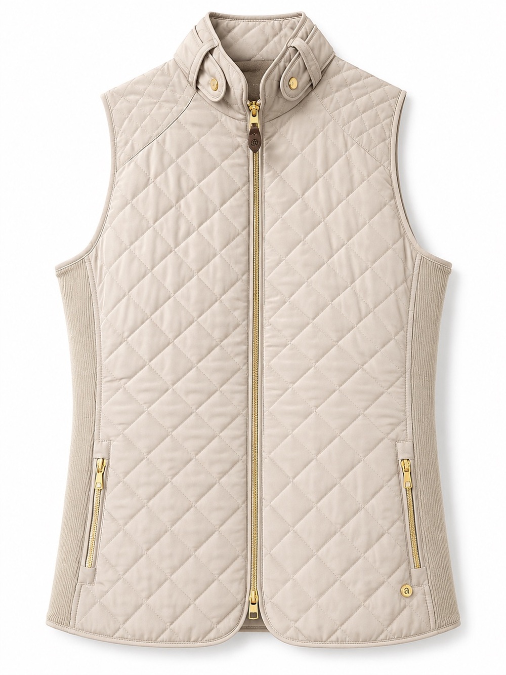 Abacus Portrush Hybrid Vest Premium Edition Beige Sand Gold Hardware L